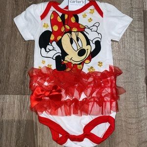 Baby girl Mickey Mouse onesie